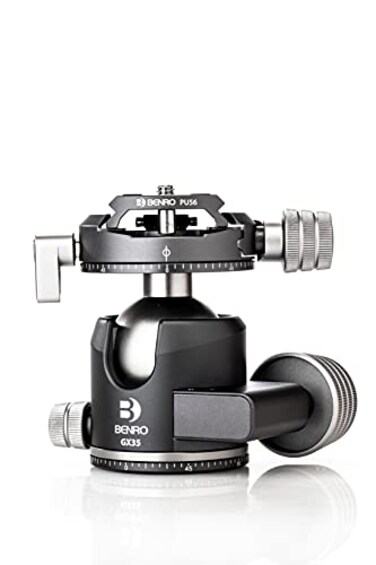 Benro GX35 Three Series ArcaSwiss Style Low Profile Aluminum Ballhead with PU56 Camera Plate GX35