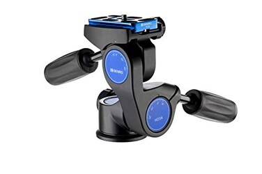 Benro 3Way Arca Tripod Head Independent Movement in 3 Ways Allows Precise Positioning ArcaSwiss Compatible QR Plate 2646 lb Capacity Black HD3A
