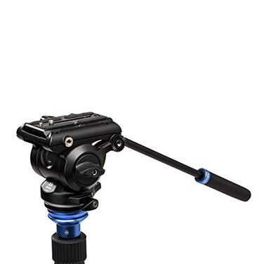Benro S4 PRO Flat Base Fluid Video Head 88 lb Max 2 Step Counterbalance 12 1420 Accessory Mounts 3816 Head Mount wPan Arm Black S4PRO