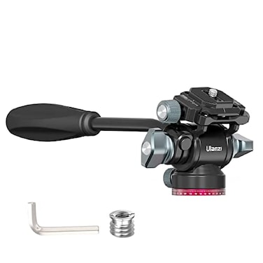 ULANZI Video Fluid Head for Camera Tripod U190 Mini Pan Tilt Head Small Panoramic Ball Head with Arca Swiss Quick Release Plate Lightweight Filming Equipment for Compact Camera Load up to 66lb3kg