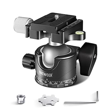 NEEWER Low Profile Camera Tripod Ball Head 36mm Metal Panorama Ball Head Compatible with Arca 14 Quick Release Plate for Tripod Monopod Slider DSLR Camera Camcorder Load Capacity 33lb15kg GM36