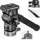 NEEWER Tripod Fluid Head with 10 Leveling Base37mm Dia Metal Pan Tilt Head with Arca Type QR Plate Telescopic Handle for Compact Video Camera DSLR Camera Max Load 88lb4kg GM27