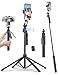 QIRITA 64 Auto Face Tracking Tripod 360 Rotation Aluminum Quadrapod Selfie Stick with Remote Phone Tripod Compatible with iPhone Android for Vlog TikTok Live Streaming
