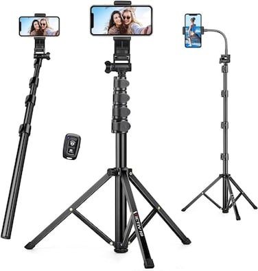 Victiv 74 Flexible Phone Tripod Tall Cell Phone Tripod with Adjustable Gooseneck Remote Portable Camera Cellphone Stand for Video Recording Compatible with iPhone Android