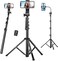 Victiv 74 Flexible Phone Tripod Tall Cell Phone Tripod with Adjustable Gooseneck Remote Portable Camera Cellphone Stand for Video Recording Compatible with iPhone Android