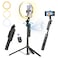 yAyusi 709 Auto Face Tracking Tripod with 360 Rotation 10 Ring Light Phone Tripod Selfie Stick with Remote for Cell Phone 47 Motion Sensor for Live Stream Vlog Video Recording