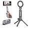Chapter Seven Magnetic Pocket Tripod for MagSafeFoldable Multifunctional Airplane Phone Holder Desk StandPortable Handheld Travel Photography Standwith Universal Fit with Metal Ring Gray