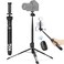 KraftGeek Vlogging Tripod for Phone and Camera 60 Tripod Stand for iPhone and Android with 3 Cold Shoes for Light and Microphone Both are not Included Selfie Stick with Remote for Video Recording