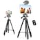 Aureday Phone Tripod Stand 64 Extendable Cell PhoneCamera Tripod with Wireless Remote and Phone Holder Aluminum iPad Tripod for Video RecordingSelfiesLive StreamVlogging
