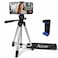 Acuvar 50 Phone Tripod with Holder Lightweight Aluminum Tripod Stand for iPhone Android Camera Vlogging Travel Tripod with Carry Bag