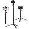 ULANZI MT44 Extendable Phone Tripod 59 Selfie Stick Vlog Stand with 2 in 1 Phone Clip 360 Ball Head Camera Tripod for iPhone Sony DJI Osmo Nano Action Camera Lightweight for Travel