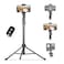 UBeesize 67 Phone Tripod Selfie Stick Camera Tripods Stand with Wireless Remote and Phone HolderCompatible with iPhone Android Phone Perfect for SelfiesVideo RecordingLive Streaming Black