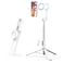 vimitty SEAJIC Magnetic Phone Tripod for iPhone 54 Selfie Stick Tripod with Remote and Metal Ring Phone for Video Recording Cell Phone Mount Stand for Cellphone White 54in