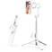 vimitty SEAJIC Magnetic Phone Tripod for iPhone 54 Selfie Stick Tripod with Remote and Metal Ring Phone for Video Recording Cell Phone Mount Stand for Cellphone White 54in