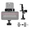 NEEWER Metal Phone Tripod Mount Adapter with Arca QR Base 360 Rotatable Dual Cell Phone Clip Clamp Holder with 4 Cold Shoes Compatible with iPhone Samsung for Vlog Live Stream Video Recording SP08