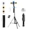 yAyusi 709 Auto Face Tracking Tripod 360 Rotation with Lights Motion Sensor Phone Tripod Stand Selfie Stick with Remote Face Body Gesture Control Phone Camera Holder for VlogLive StreamVideo Recording