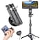 MQOUNY for Magsafe Tripod Stand for iPhonePortable Pocket Size Selfie Stick with Rechargeable Remote and Metal RingExtendable Detachable Cell Phone Tripod Compatible with iPhoneAndroid
