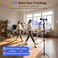 DMYWB Auto Face Tracking Tripod for iPhone with Light No APP Needed 709 Phone Camera Tripod Stand 360 Rotation Selfie Stick Follows Your Movement with Remote for Content Creator Vlog Live Stream