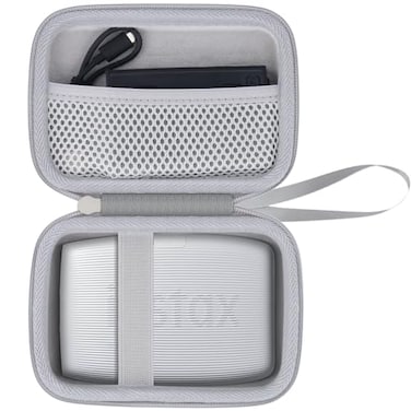 co2CREA Hard Travel Case Replacement for Fujifilm Instax Mini Link 3 2 1 Smartphone Printer Ash White Case Inside White