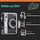 Fujifilm Instax Mini EVO Hybrid Instant Camera Black Bundle with InstaxMini Twin Pack InstantFilm 20 Sheets 32GB Memory Card Vintage Black MiniEvo Camera Case Cleaning Cloth