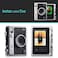 Fujifilm Instax Mini EVO Hybrid Black Instant Camera Instax Mini Twin Pack Instant Film 32GB microSD Card with Adapter Black Camera Case
