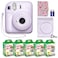 Fujifilm Instax Mini 12 Instant Camera MiniMate Accessory Bundle Compatible Custom Case Fuji Instax Film Value Pack 50 Sheets Flamingo Designer Photo Album Lilac Purple
