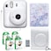 Fujifilm Instax Mini 12 Instant Camera Clay White Fuji Film Value Pack 40 Sheets Shutter Accessories Bundle Incl Compatible Carrying Case Quicksand Beads Photo Album 64 Pockets