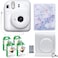 Fujifilm Instax Mini 12 Instant Camera Clay White Fuji Film Value Pack 40 Sheets Shutter Accessories Bundle Incl Compatible Carrying Case Quicksand Beads Photo Album 64 Pockets