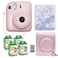 Fujifilm Instax Mini 12 Instant Camera Blossom Pink Fuji Film Value Pack 40 Sheets Shutter Accessories Bundle Incl Compatible Carrying Case Quicksand Beads Photo Album 64 Pockets
