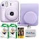 Fujifilm Instax Mini 12 Instant Film Camera Lilac Purple Fujifilm Instax Mini Twin Pack Instant Film 20 Sheets Case Accessory Bundle