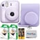 Fujifilm Instax Mini 12 Instant Film Camera Lilac Purple Fujifilm Instax Mini Twin Pack Instant Film 20 Sheets Case Accessory Bundle