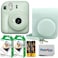 Fujifilm Instax MiniI 12 Instant Film Camera Mint Green Fujifilm Instax Mini Twin Pack Instant Film 20 Prints Prtotective Case Gift Bundle