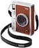 Fujifilm Instax Mini EVO Hybrid Brown Instant Camera Instax Mini Twin Pack Instant Film 32GB microSD Card with Adapter Brown Camera Case