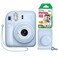 Fujifilm Instax Mini 12 Instant Camera Minimate Custom Case Fuji Instax Film 20 Sheets Twin Pack Pastel Blue