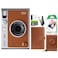 FUJIFILM INSTAX Mini EVO Hybrid Instant Camera Fuji Instax Film 20 Sheet Custom Case Album 32GB Accessory Bundle Brown