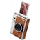 FUJIFILM INSTAX Mini EVO Hybrid Instant Camera Fuji Instax Film 20 Sheet Custom Case Album 32GB Accessory Bundle Brown