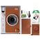 FUJIFILM INSTAX Mini EVO Hybrid Instant Camera Fuji Instax Film 20 Sheet Custom Case Album 32GB Accessory Bundle Brown