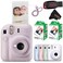 Fujifilm Instax Mini 12 Instant Camera Lilac Purple with Sandisk 32 GB USB Flash Drive 40 Sheets Fujifilm Instax Mini Film Bundle Sunshine Photo Microfiber Cleaning Cloth Included