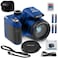 Minolta MN40Z 20MP Digital Camera 40x Optical Zoom 1080p FHD Video 30 LCD WiFi FaceSmileBlink Detection Blue