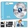 SMARTKLIK Digital Camera for Teens FHD 4K 44MP with 64GB SD Card 16X Digital Zoom Compact Point Shoot Camera Blue