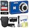 The Imaging World Kodak PIXPRO FZ55 Blue 16MP Digital Camera 5X Optical Zoom 28mm Wide Angle 1080P Full HD Video 27 LCD Camera 64GB Card and Reader Case Memory Wallet Tripod Cleaning Bundle