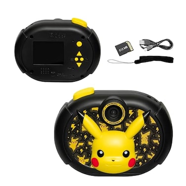 eKids Pokemon Pikachu Kids Camera with SD Card Digital Camera for Kids with Video Recording and Builtin Digital Stickers Pokemon