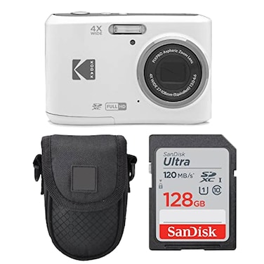 PHOTO4LESS Kodak PIXPRO FZ45 Digital Camera Point Shoot Camera Case Sandisk 128GB SDXC Memory Card