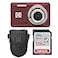 PHOTO4LESS Kodak PIXPRO FZ55 Digital Camera Red Point Shoot Camera Case Sandisk 128GB SDXC Memory Card