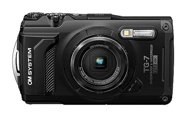 OM SYSTEM Olympus Tough TG7 Black Underwater Camera Waterproof Freeze Proof High Resolution Bright 4K Video 44x Macro Shooting Successor Olympus TG6