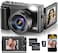 TEFTYMON 4K Digital Camera for Photography Autofocus Upgraded 64MP WiFi Vlogging Camera for YouTube with 3 180 Flip Screen 16X Zoom Compact Travel Cameras for Beginners with 32GB Card 2 Batteries Blac