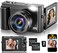 TEFTYMON 4K Digital Camera for Photography Autofocus Upgraded 64MP WiFi Vlogging Camera for YouTube with 3 180 Flip Screen 16X Zoom Compact Travel Cameras for Beginners with 32GB Card 2 Batteries Blac