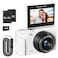 VJIANGER 4K Digital Camera for Photography 64MP Vlogging Camera for YouTube with 3 180 Flip Screen 18X Digital Zoom Point and Shoot Camara with 32GB Micro SD Card for Beginner White