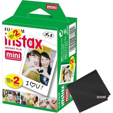 Doomi Mini Camera Film 20 Shoots Total 10 Sheets x 2 Capture Memories Anytime Anywhere Performance Cloth Solution for Perfect Picture Quality