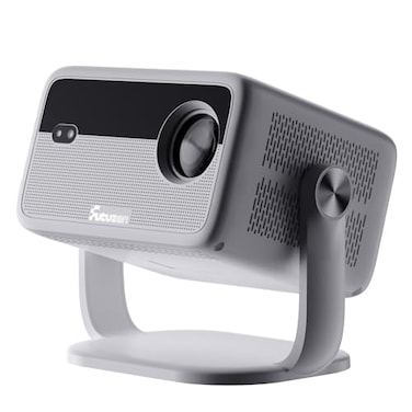 Futuzen Projector Compatible with Netflix 360 Rotatable Proyector 600 ANSI Smart Projector with 500 Apps Voice Control WiFi and Bluetooth 4K Support 150 Display for Bedroom Home Theater